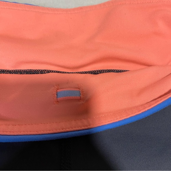 LULULEMON IVIVVA Girls Hyper Track Crops Pop Orange Coal Pool Blue Size 8 - Picture 3 of 9